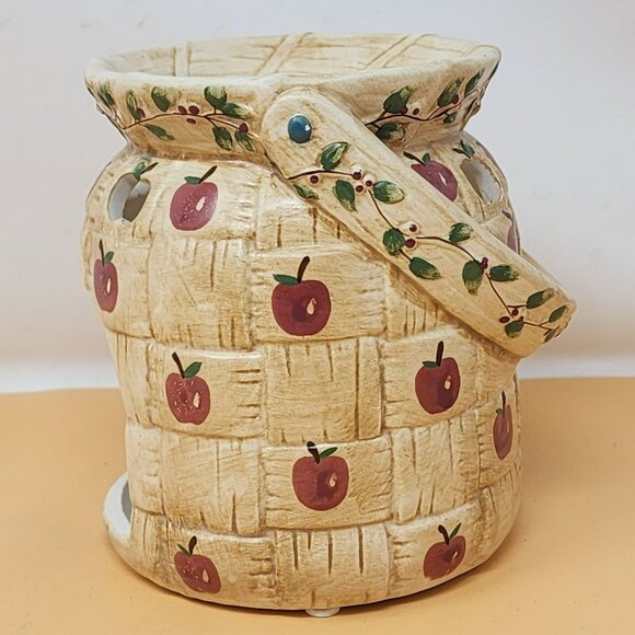 Yankee Candle Ceramic Apple Basket-Style Wax Warmer Stand - Picture 4 of 9